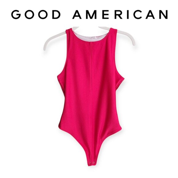 Good American High Neck Fuchsia Bodysuit Size XS NWT - Picture 1 of 6